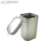 Custom logo embossed square airtight tin can packing coffee ...