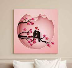 Shop our bird metal wall art selection from the world's finest dealers on 1stdibs. Modern Birds Kissing Bird Canvas Art Tenstickers