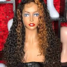 Everyone wants that perfect hair color, ranging from blondes to brunettes. Buy Derun Highlight Curly 13 6 T Part Lace Front Wigs Human Hair Ombre Lace Frontal Wig Pre Plucked With Baby Hair Remy Hair For Women 13 4lace 1b 30 18inch Online In Germany B092jdxkd9