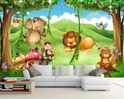Internet archive html5 uploader 1.6.4. Beibehang Custom Kindergarten Background Mural Wallpaper Fantasy Giraffe Lion Animal Forest Cartoon Children S Room 3d Wallpaper Wallpapers Aliexpress