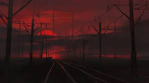 Browse and download hd aesthetic png images with transparent background for free. Railway Track With Red Sunset Background Red Aesthetic Hd Wallpaper Peakpx