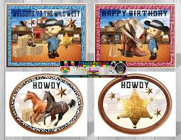 Four western themed party downloads. Cowboy Western Theme Party Decorations