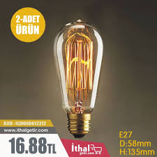 Edison Vintage Tarzi Dekoratif Ampul Urunleri Igd080612212 16 88tl Ithalgetir Com Ampuller Ve Surahi