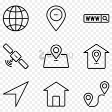 The icons vary in size and are white in color. Free Png Download Email Icon White Psd Png Images Background E Mail Icon White Free Transparent Png Clipart Images Download