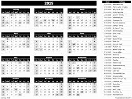 Printable Calendar Excel 2019 In 2020 Excel Calendar Excel Calendar Template Printable Calendar