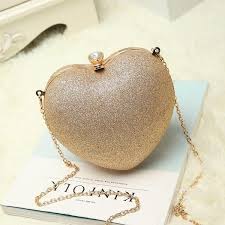 Shoulder Messenger Bag Big Heart Shaped Diamond Bag Diamonds Dinner Bag Handbag Wish Wedding Evening Bag Pearl Bag Evening Bags
