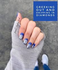 Gorgeous Blue Silver Glitter Dipped Manicure Color Street Nails Blue Glitter Nails Nail Colors