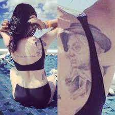 I talk a little about frances bean cobain and a tattoo of quentin crisp she has on her back that i strongly speculate is in remembrance of her father. Frances Bean Cobain S 24 Tattoos Meanings Steal Her Style