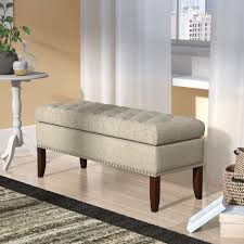 2 Seater Storage Bench Cream Linen Foam Cherry Wood Finish Living Room Furniture 2seaterstorageben Upholstered Storage Storage Bench Upholstered Storage Bench