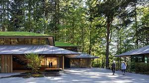 Cultural Village At Portland Japanese Garden Metal Roofing 3mm Aluminum Celeste Stone Metal Cla Portland Japanese Garden Japanese Garden Village Design