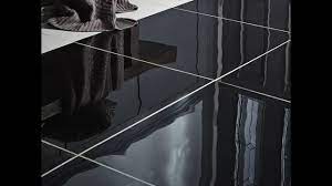 You can find many black and white stenciled tiles as well as gray and white. Hong Kong Black Shiny Polished Porcelain Floor Tile 600 X 600mm Malto1795 Youtube