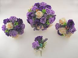 Romantic, purple, wedding bouquets photos. Purple Lilac Cream Rose Butterfly And Lavender Wedding Flower Pack Budget Wedding Flowers