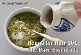 Henna For Hair 101 The Bare Essentials Ancient Sunrise With Images Henna Hair Dyed Natural Hair Bare Essentials