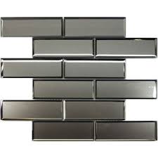 They were easy too work with. Gray Silver Beveled Subway Glass Mosaic Tile Kitchen Wall Spa Backsplash Ebay