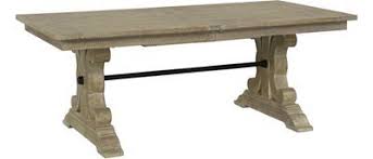 This trestle&#045;style table boasts a weathered charcoal finish with distressing and beautifully carved detailing on its legs. Blue Ridge Dining Table Find The Perfect Style Dining Table Dining Table