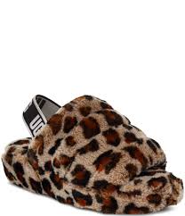 Ugg Fluff Yeah Leopard Slides Dillard S Black dark grey pink cloud vibrant coral white. ugg fluff yeah leopard slides dillard s