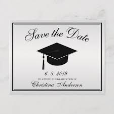 Graduation Save The Date Grad Cap Silver Graduate Announcement Postcard Zazzle Com Rose Gold Invitations Graduation Announcements Graduation Center Pieces