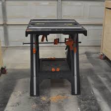 The Worx Pegasus Folding Work Table Review The Awesome Orange Workbench Designs Workbench Plans Diy Workbench