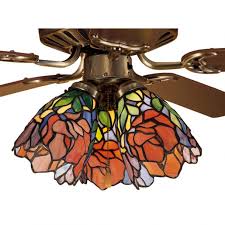 Meyda Tiffany Lighting Shades 5 W Tiffany Iris Fan Light Shade 27482 Tiffany Lighting Fan Light Stained Glass Lighting