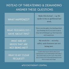 There are no right or wrong answers. Instead Of Threatening And Demanding Answer These Questions