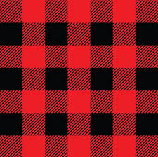 Plaid Red and Black Sign Vinyl