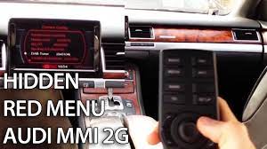 How To Access Hidden Red Menu In Audi Mmi 2g A4 A5 A6 A8 Q7 Service Audi Car Maintenance Service