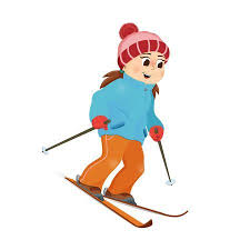 Happy Funny Girl In Warm Clothes Skiing Downhill Winter Sport Ski Girl Winter Sports Skiing