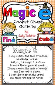 Magic E A Pocket Chart Activity Long Vowels Silent E