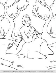 The angle greats mary in a very special way and with a special title… hail full of grace. Sorrowful Mysteries Coloring Pages The Catholic Kid
