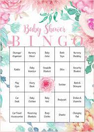 Floral Baby Bingo Cards Printable Download Prefilled Spring Baby Shower Game For Girl Pink Floral B33001 Bridal Shower Bingo Bridal Bingo Bridal Shower Games