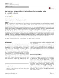 Pdf Management Of Exposed Ventriculoperitoneal Shunt On The Scalp In Pediatric Patients