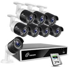 Nightchroma series poe security solutions analog security solutions wireless security solutions accessories. Loocam 8 Channel Hd Tvi 1080p H 265 Video Security Dvr Surveillance Camera Kit And 8 Pcs 2 0mp Indoor Outdoor Ir Weatherproof Camera 150ft Night Vision With Ir Cut 2tb Hdd Walmart Com Walmart Com