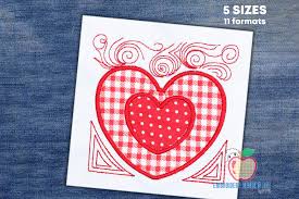 Download Double Floral Heart Applique Creative Fabrica SVG Cut Files