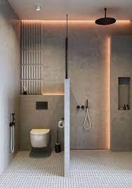 Wall tile bathroom with different patterns 30 Stylish Modern Bathroom Ideas 2020 You Want To Try Now Dovenda Modern Bathroom Minimalist Bathroom Modern Bathroom Design