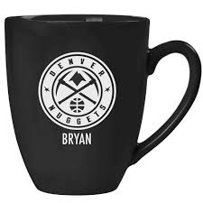 Behind the scenes of the nba playoffs | denver nuggets. Denver Nuggets Black 15oz Personalized Stealth Bistro Mug