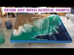 Resin Art With Acrylic Paints Beach Effect First Layer By Arijana Lukic 11 Youtube Paintingfuls Acrylfarbe Acryl Kunst