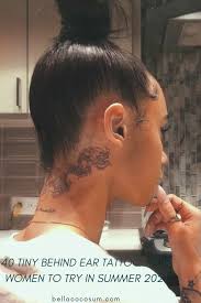 What's so great about small tattoos in general is that you can place them in practically any spot. Behind Ear Tattoo 40 Tiny Tattoo Designs For Girls To Try