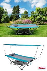 This Folding Hammock With Canopy Sets Up In Minutes Making It Ideal For Relaxation While Camping Or Outdoor The Col Outdoor Outdoor Living Patio Backyard Fun