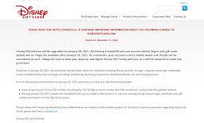 Redeemable at shopdisney.com, disney store locations in the u.s., canada and puerto rico, participating locations at walt disney world® resort in florida, disneyland® resort in california, disney cruise line®, and. Disneygiftcard Com Upgrading To The Disney Account Login Requiring Re Registration Of Your Gift Cards The Disney Cruise Line Blog