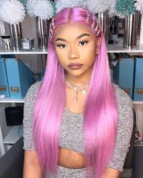 Black And Pink Lace Front Wig Preferred Hair Long Straight Wig Of Human Hair With Baby Hair Brazilian Pink Ombre Lace Front Wig For Women Wig Hairstyles Hair Styles Human Hair