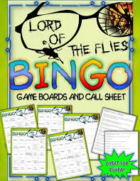 Lord Of The Flies Bingo Instructions Game Boards And Call Sheet Lord Of The Flies High School Activities Fall Lesson Plans