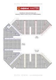 2019 Dafabet Masters Seating Plan World Snooker