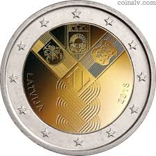 Custom convert european union euro. 2 Euro Coin Latvia 2018 Ndependence Of The Baltic States