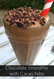 Chocolate Smoothie With Cacao Nibs Taste This Keto Recipe Cacao Nibs Recipes Cacao Nibs Chocolate Smoothie
