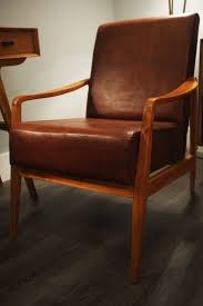 Low Slung Mid Century Danish Style Leather Armchair Leather Armchair Danish Style Armchair