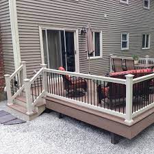 If you are considering installing stairs to a deck or do some. Weatherables Vilano 3 Ft H X 8 Ft W Vinyl White Railing Kit Wwr Thdva36 S8 The Home Depot Patio Deck Designs Deck Railings Deck Designs Backyard
