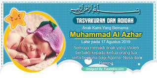 Undangan aqiqah dan kartu ucapan aqiqah merupakan sebuah media yang berfungsi sebagai pemberitahuan atas acara tasyakuran aqiqah yang akan diselenggarakan. Kartu Nama Kartu Ucapan Bayi Lahir Kartu Ucapan Terbaik