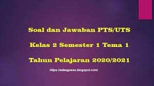 Download Soal Pts Uts Kelas 2 Semester 1 Sd Mi Kurikulum 2013 Tp 2020 2021 Sobang 2