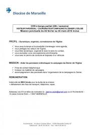 Offre D Emploi En Cdd Temps Partiel 20h Semaine Diocese De Marseille 05 02 05 03 Infocatho