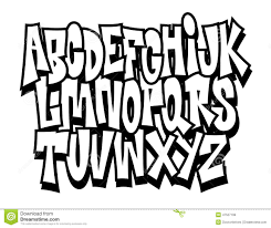 Graffiti Cartoon Comic Doodle Font Alphabet. Vector Stock Vector ...